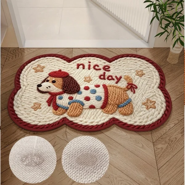 Luxurious Animal Pattern Cotton Bath Mat - Anti-Slip & Waterproof