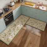 Kitchen Floor Mat Pvc Leather Waterproof Carpet Oil-proof Floral Rug Home Decoration Long Foot Mats Alfombra De Cocina 주방매트