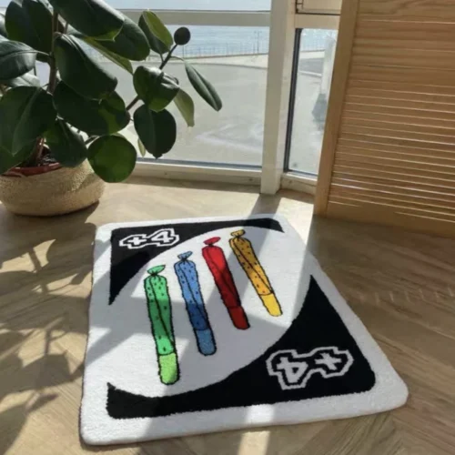 Unleash Style! Anti-Slip Animal Floor Mat. Washable & Safe.