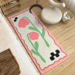 Flower Bedroom Bedside Carpet Runner Rug Long Carpets Soft Fluffy Floor Mats Flowers Cute Sweet Girl Home Decoration Rugs - Image 4