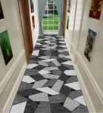 Plush 3 D Geometric Rug: Custom Size, Washable & Anti-Slip - Image 2
