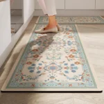 Kitchen Carpet Anti-slip Oil-proof Dirt-resistant Rug PVC Leather Waterproof Floor Mats Long Size Flower Home Decoration Mat 양탄자
