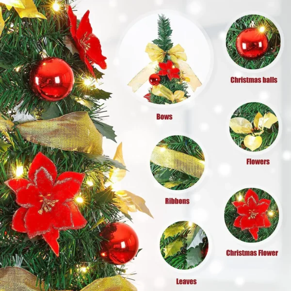 Customizable 6 ft Christmas Tree - Safety Certified & Foldable