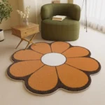 Nordic Style Living Room Decoration Plush Carpet Fluffy Soft Flower Shape Rug Simple Rugs for Bedroom Washable Bedside Floor Mat - Image 3