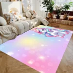Cartoon Unicorn Carpet for Living Room Decor Sofa Rug Children's Play Mat Girls Bedroom Bedside Rug Nursery Floor Mat Christmas - Image 2