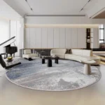Define Your Space: Modern Geometric Round Rug – Easy Care Luxury! - Image 2