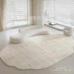 Light Luxury Striped Living Room Rug - Soft Washable Polyester - Image 2