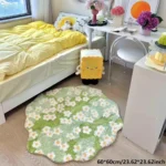 Anti-Slip Flower Irregular Tufted Carpets for Living Room Soft Fluffy Tufted Doormat Sofa Area Rugs Foot Pad - Image 3