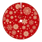 Large Christmas Tree Skirt with Snowflake Design - 35.4 - Image 2