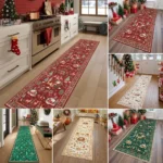 Absorb Water Non-slip Floor Runner Rug Kitchen Christmas Carpet Running Rug Long Hallway Entrance Mats for Living Room Bedroom