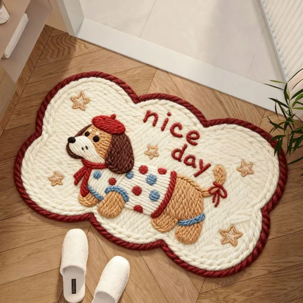 Luxurious Animal Pattern Cotton Bath Mat - Anti-Slip & Waterproof