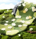Tufted Carpet 3D Moss Floral Rug Shaped Floor Mat Non-Slip Bottom Bedside Rug Living Room Rug Home Decor - Image 6