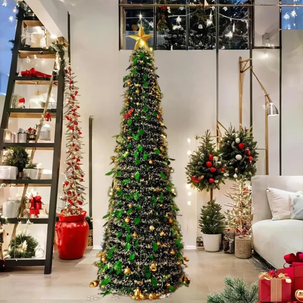 5 ft Telescopic Christmas Tree - Hassle-Free Holiday Decor