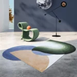 Transform Your Home: Modern Geometric Washable Living Room Rug - Image 2