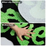 Vibrant Cartoon Muslim Prayer Mat: Soft, Anti-Slip, Washable - Image 4