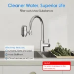 HOMFISH Stainless Steel Faucet Tap Water Filter Purifier System, NSF Certified Reduces Lead, Chlorine & Bad Taste Kitchen - Image 2
