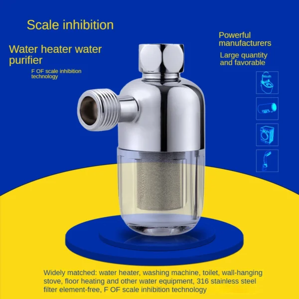 Premium Stainless Steel Water Purifier for Scale-Free Showers