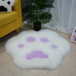 Cozy Cat Paw Plush Carpet - Anti-Slip Home Decor Rug - Image 3