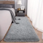 Fluffy Washable Rug: Soft Polyester & Anti-Slip Home Comfort