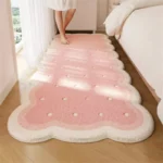 Thicken Plush Carpets for Living Room Pink Girl Bedroom Decor Washable Carpet Fluffy Soft Bedside Floor Mat Anti-slip Lounge Rug - Image 2