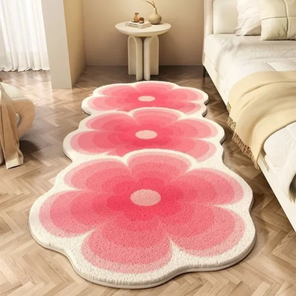 VIKAMA Soft Warm Bedside Floor Mat Long Mat Rug For Bedroom Washable Waterproof Carpet For Live Room Sofa Carpet Home Decoration
