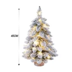 Snow-Frosted Christmas Tree Decor with LED Lights for Festive Cheer - Image 6