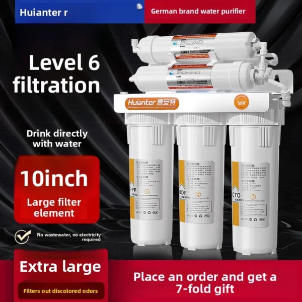 6 Stage Ultra Filtration Water Purifier for Home Kitchen Tap Direct Drinking Water Filter