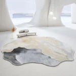 Custom Modern Geometric Rug: Polyester Comfort, Washable Style!