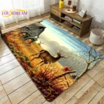 Customizable Waterproof Animal Print Floor Mat for Home & Travel - Image 5