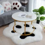 Cozy Cat Paw Plush Carpet - Anti-Slip Home Decor Rug