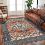 VIKAMA Bohemian crystal velvet Rugs, living room coffee table, sofa carpet, study, bedroom, waterproof and dirt resistant carpet - Image 2