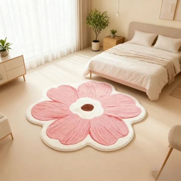 Customizable Modern Floral Carpet for Living & Bedroom Decor