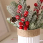 Mini Christmas Tree with Red Berries - Perfect Holiday Decor - Image 2