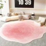 Modern Striped Polyester Rug - Easy Clean Custom Living Room - Image 4