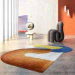 Transform Your Home: Modern Geometric Washable Living Room Rug