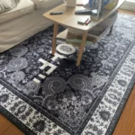 Keep Off Carpet Paisley Living Room Area Rug Carpet Y2k Fashion Design Lounge Rug Black Bedroom Bedside Luxury Carpet Home Decor - Image 5