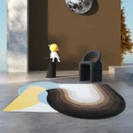 Transform Your Home: Modern Geometric Washable Living Room Rug - Image 3