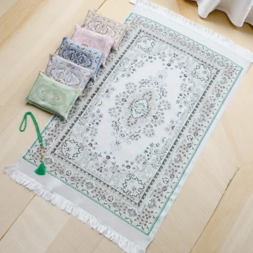 Elegant Floral Muslim Prayer Mat - Comfortable & Anti-Slip