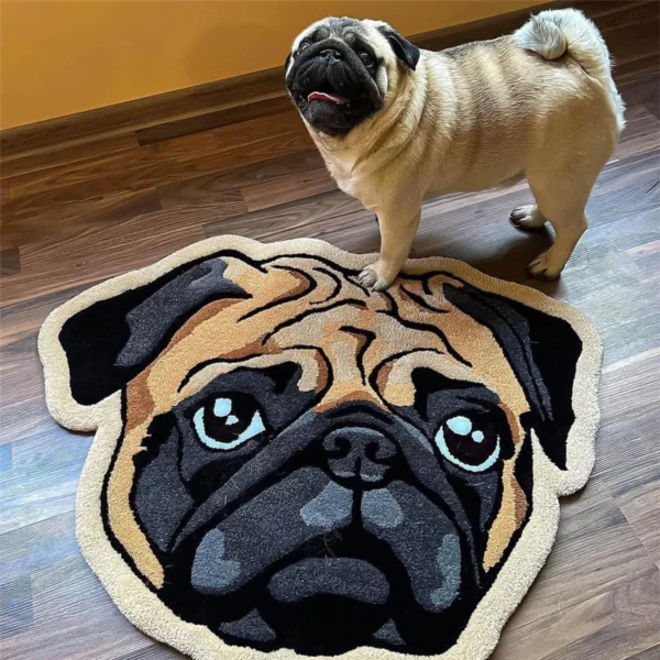 Cute Shar Pei Dog Rug - Anti-Slip & Washable Bath Mat