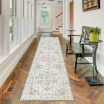 VIKAMA Bohemian Corridor Area Rug Crystal Velvet Long Rug for Living Room, Bedroom, Sunroom, Hardwood Floor Pad, Home Decoration - Image 2