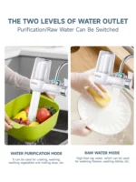 Faucet water purifier ceramic filter filter household washable pre filter kitchen tap water 6-fold precision purifier - Image 5