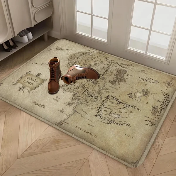 L-Lords Game Rings Retro Rug: Non-Slip Charm for Any Room!