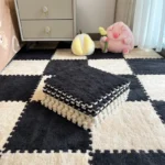 Cozy Plush Patchwork Carpet | Anti-Slip Foam Floor Mat - Image 3