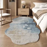 Chic Irregular Geometric Rug - Washable Polyester Comfort! - Image 4