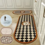 American Style Kitchen Floor Mat Non-slip Washable Household Long Rugs Water-absorbing Oil-absorbing Pad Premium Kitchen Carpet - Image 2