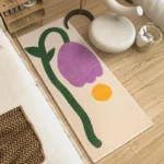 Flower Bedroom Bedside Carpet Runner Rug Long Carpets Soft Fluffy Floor Mats Flowers Cute Sweet Girl Home Decoration Rugs