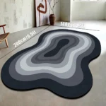 Effortless Style: Modern Washable Flannel Rug. Anti-Slip! - Image 3