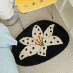 Ins Wind Plant Flowers Carpet Bedroom Rug Home Living Room Sofa Rugs Bath Entrance Tufted Floor Mat Girl Bedside Blanket - Image 3