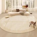 VIKAMA Round Summer Rug Coffee Table Sofa Cushion Living Room Bedroom Study Floor Mat Bedside Rug Easy to Clean Home Decoration - Image 4