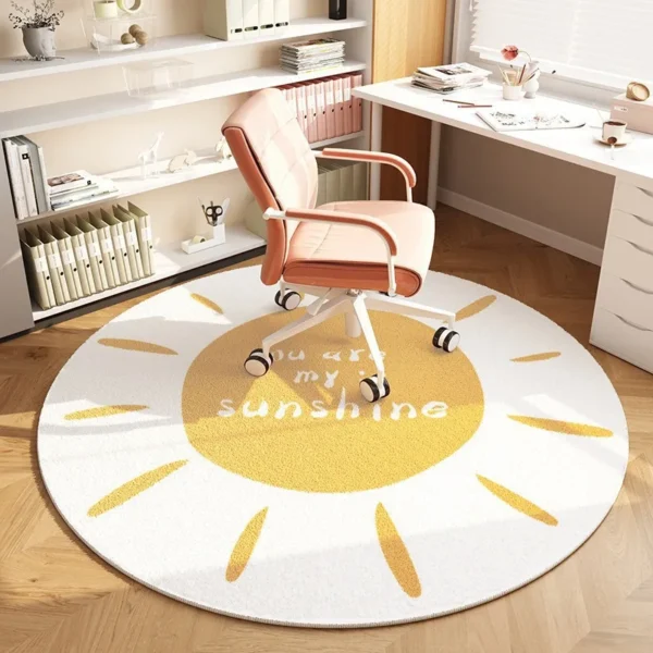 VIKAMA Autumn/Winter Warmth Floral Living Room Carpet Bedroom Side Rug Vanity Table Computer Chair Home Decoration